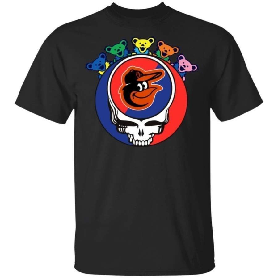 The Grateful Dead Mixed Baltimore Orioles T-Shirt