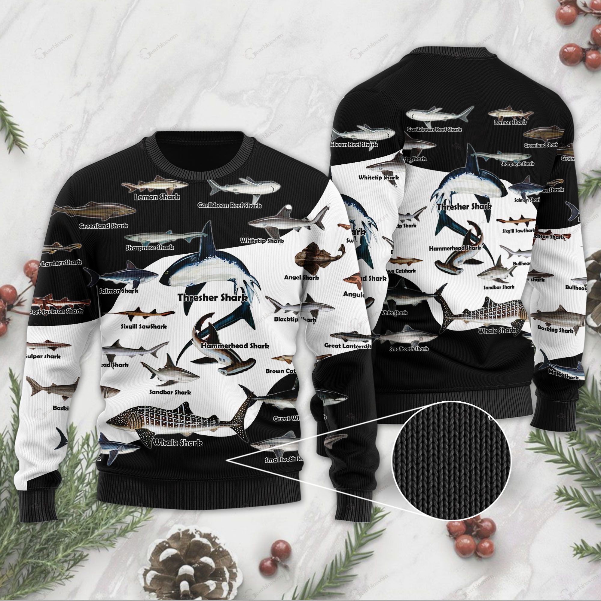 Sharks Ugly Sweater For Sharks Lovers 0197 T4LTB0031