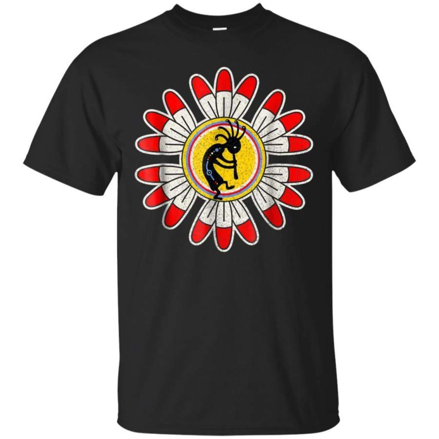 AGR Kokopelli  Native American Sun Flower Logo 1  Fun Tshirt Jaq T-shirt