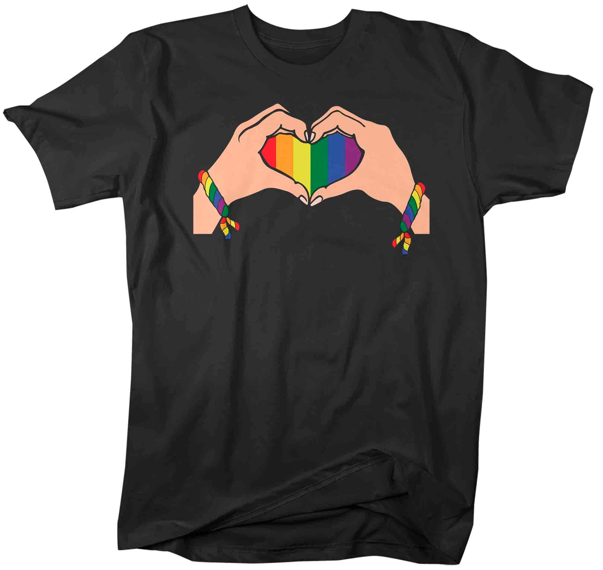 Men’S Ally Lgbt T Shirt Lgbtq Support Shirt Friends Heart Hands Best Friends Shirts Inspirational Lgbt Shirts Gay Support Tee Man Unisex