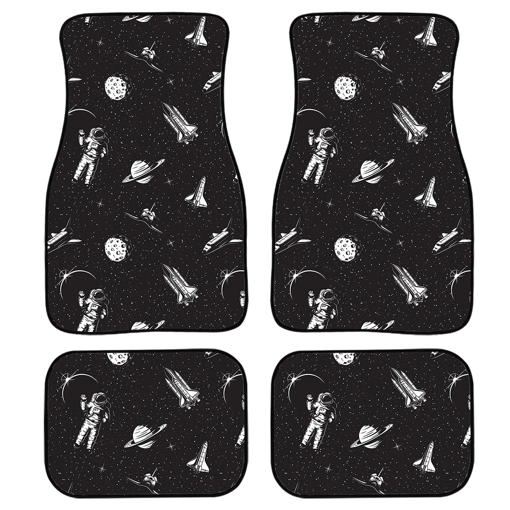 Astronaut In Space Pattern Print Front And Back Car Floor Mats, Front Car Mat