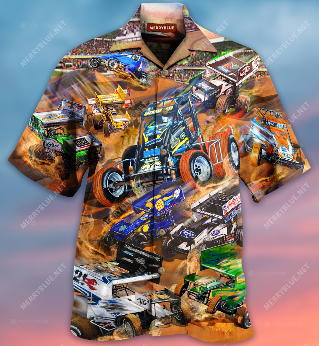 Dirt Track Racing When In Throttle It Out Unisex Hawaii Shirt Ha45378