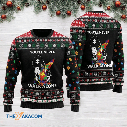 Merry Xmas You’Ll Never Walk Alone Father And Son Gift For Christmas Party Ugly Christmas Sweater