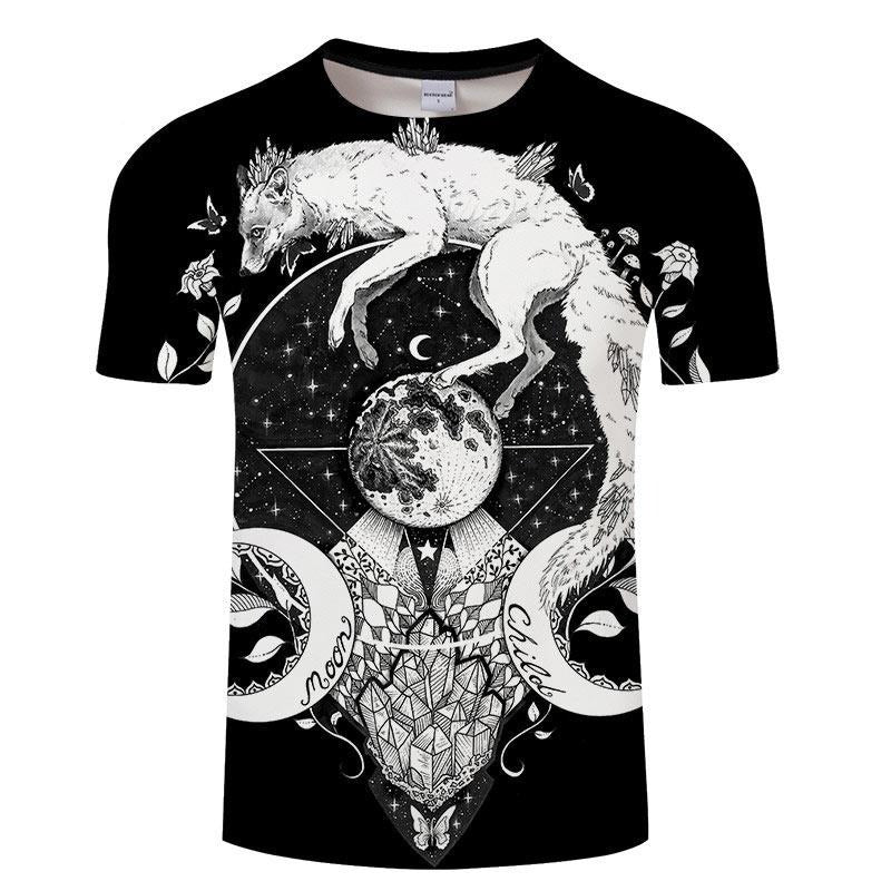 Moon Child Black & White T-Shirt