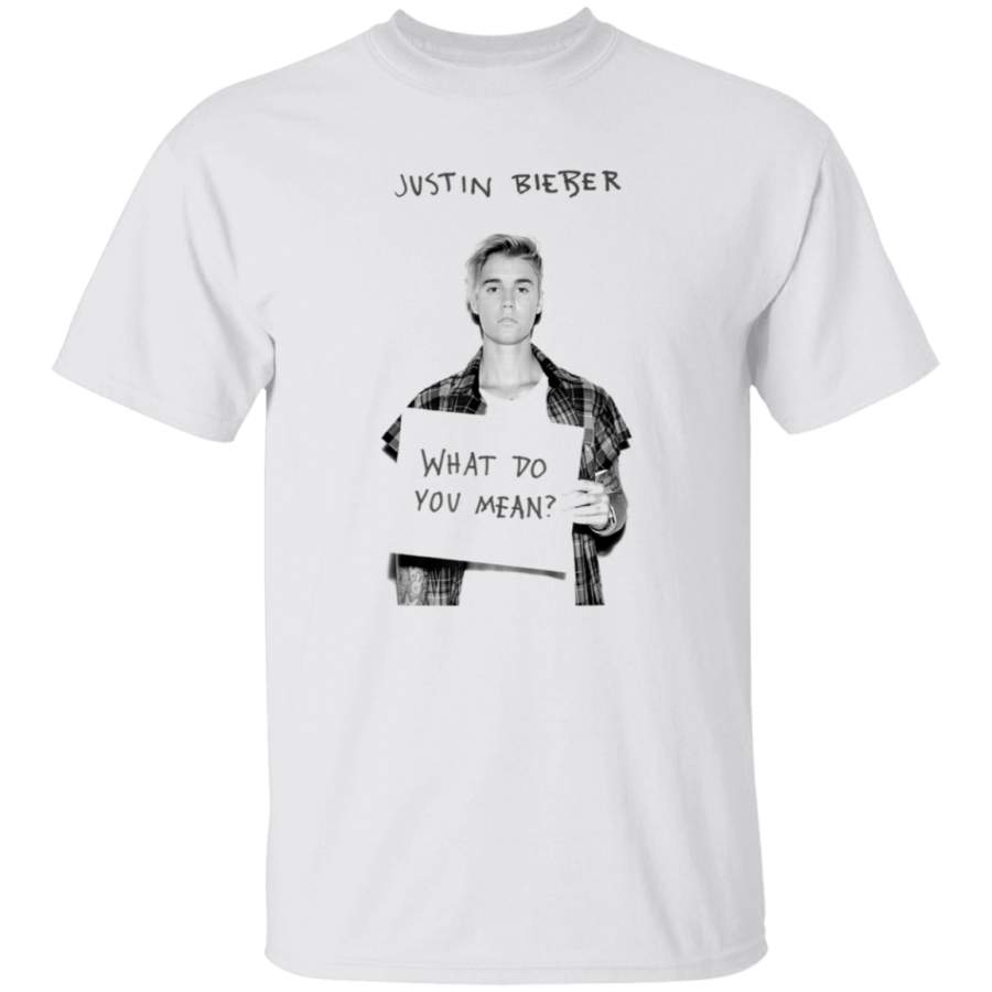 Justin Bieber Official What Do You Mean Single Cover BW TShirt