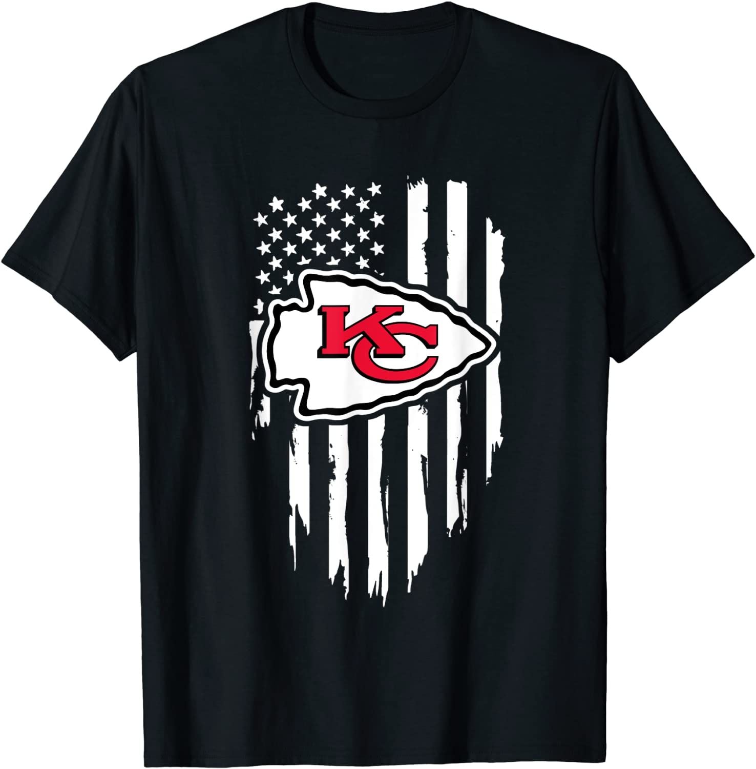 Kansas City Fan Football Love Chief Flag Usa Father’S Day T-Shirt