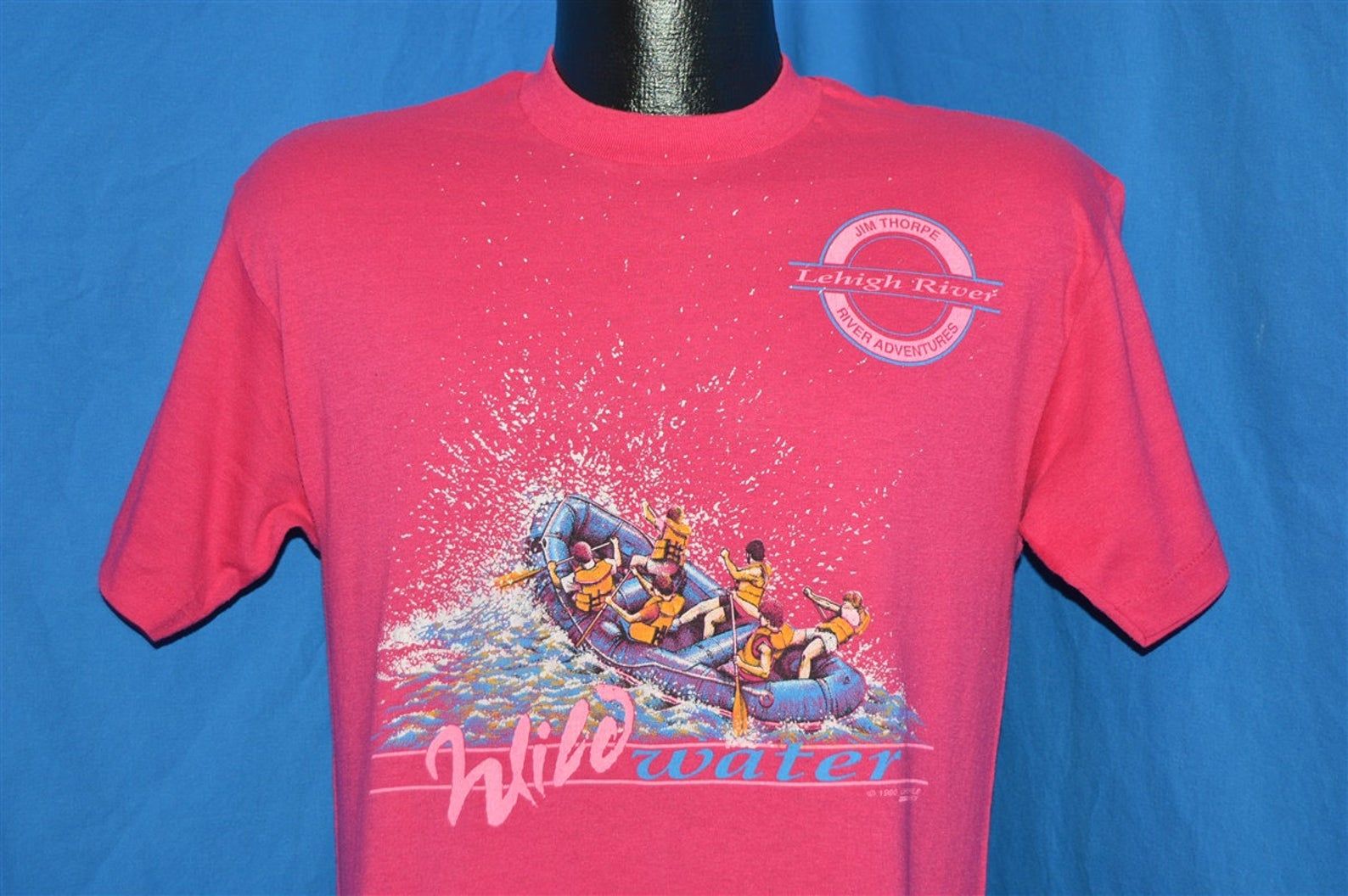 80S Water Rafting Lehigh Rafter T-Shirt