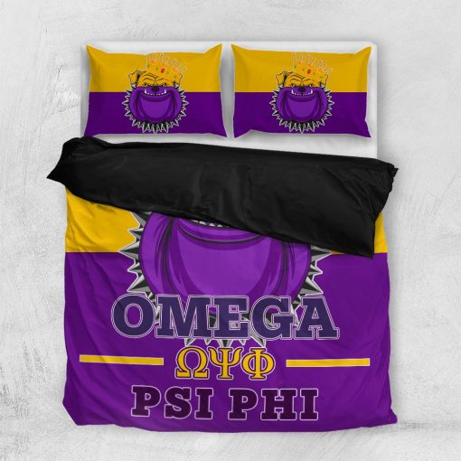 African Omega Psi Phi Bedding Set All Over Printed