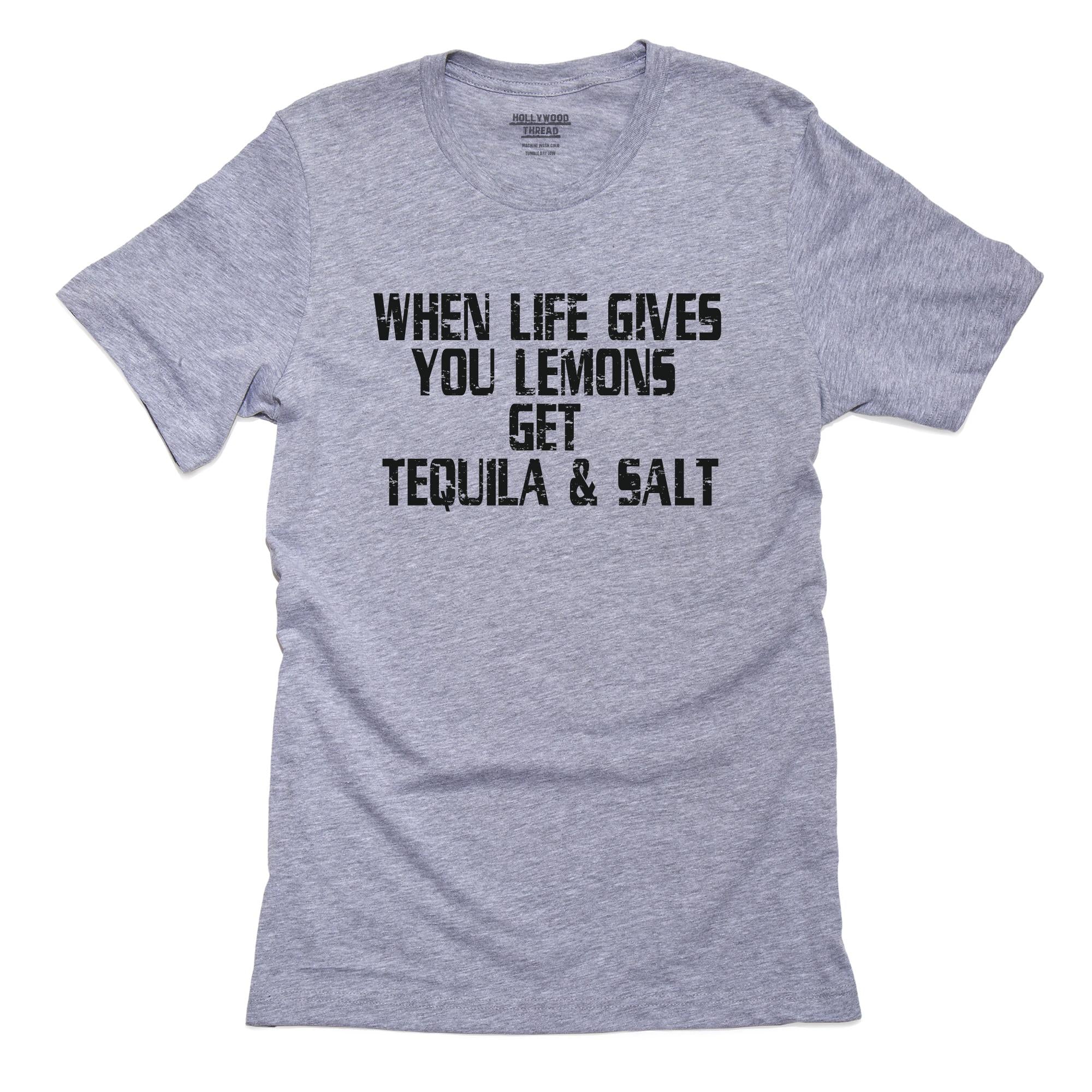 When Life Gives You Lemons. Get Tequila & Salt T-Shirt, Framed Print, Pillow, Golf Towel