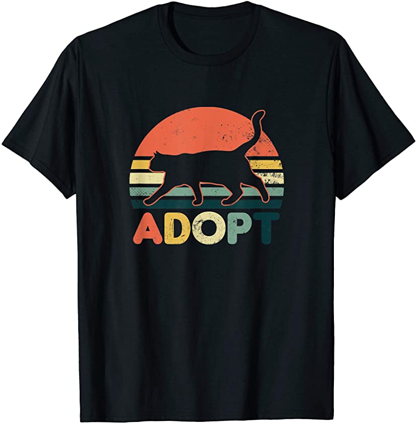 Adoption Design Vintage Retro Sunset Adopt Gift T-Shirt