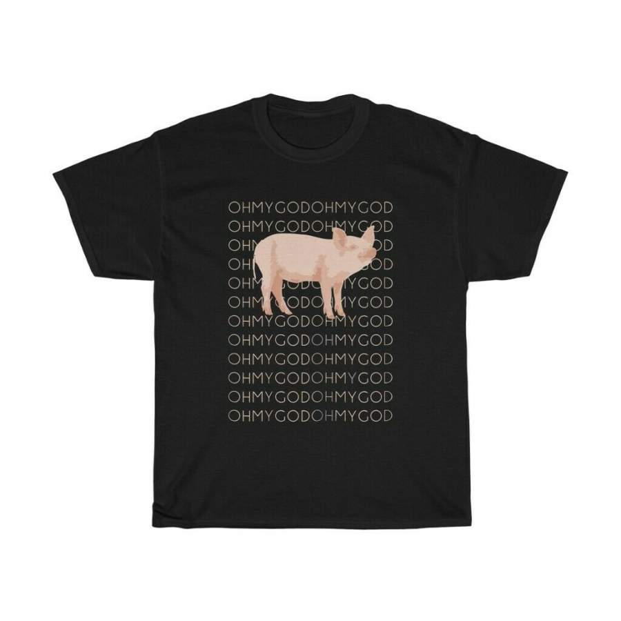 Vintage Oh My God Pig Animal Retro New T-Shirt