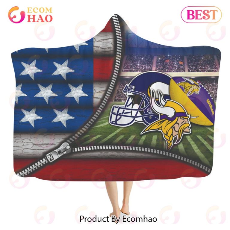 Minnesota Vikings Gift For Fan 3D Full Printing Hooded Blanket American