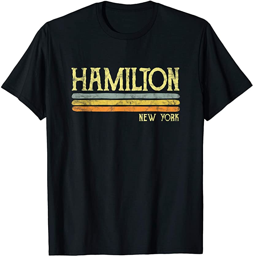 Vintage Hamilton New York NYC Gift Love Souvenir Merchandise T-Shirt