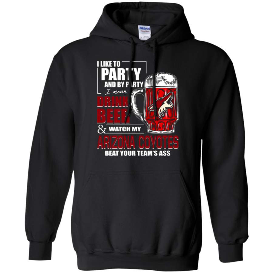 AGR I Like To Drink Beer & Watch My Arizona Coyotes Ice Hockey Hoodie