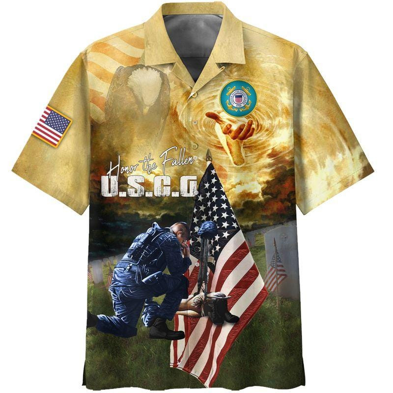 United States Coast Guard Veteran Honor The Fallen Aloha Hawaii Shirts V Ha100045