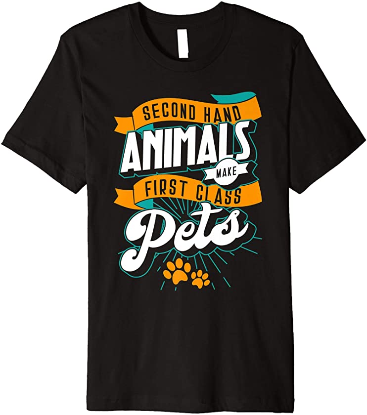 Rescue Dogs Mom Dad Women Men Second Hand Animal Premium T-Shirt