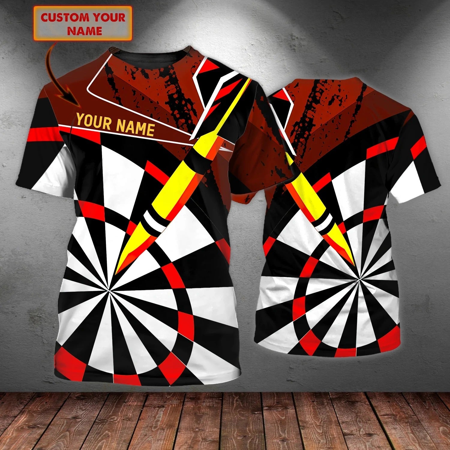 Customized Love Dart 3D All Over Print T Shirt Gift For Dart Player