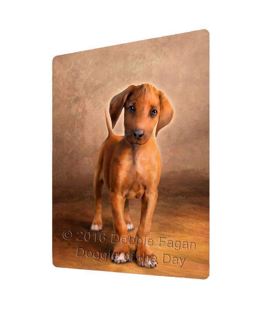 Rhodesian Ridgeback Puppy Dog Art Portrait Print Woven Throw Sherpa Plush Fleece Blanket