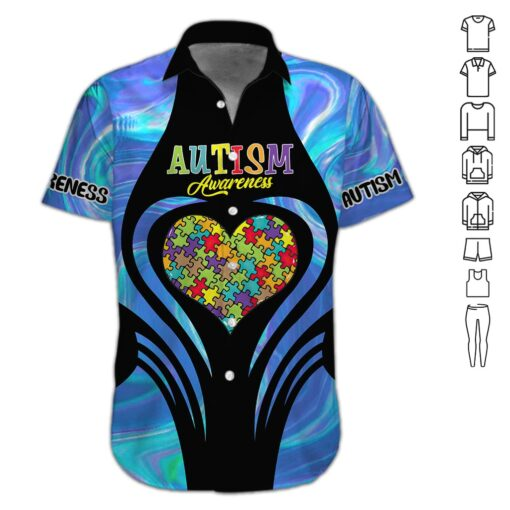 Autism Awaness Hawaiian Shirt | Unisex | Full Size | Adult | Colorful | HW2756