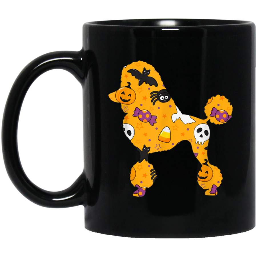 Poodle Halloween Costume Mug Ghost Candy Skull Pumpkin Mug