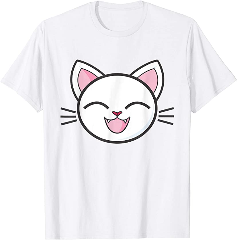 Cute White Anime Kitten T-Shirt