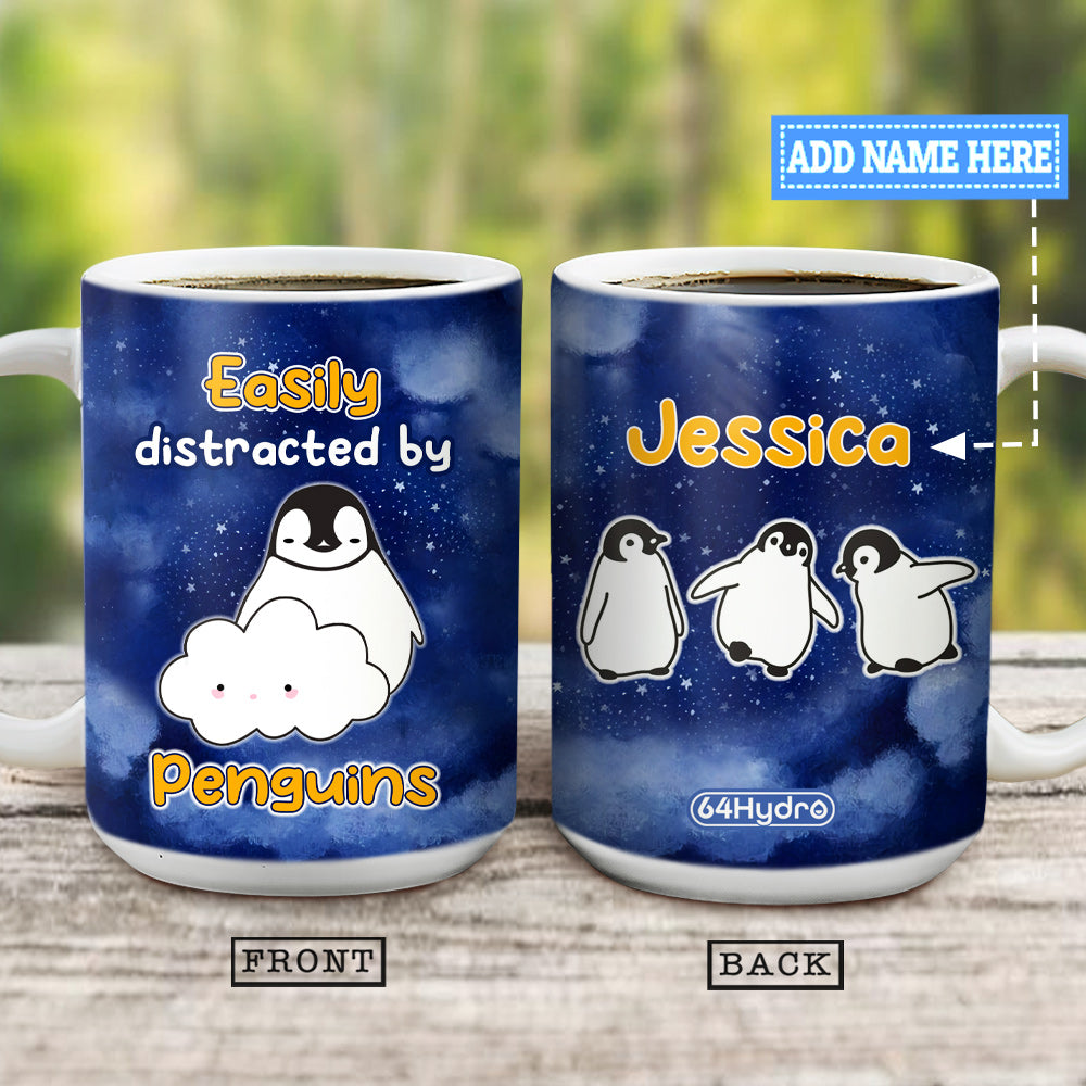 Penguin Easily Distracted By Penguins Halz2604001Y Full Color Ceramic Mug