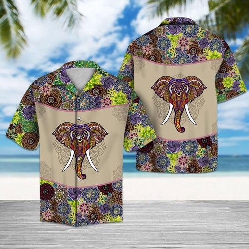 Mandala Elephant Hawaiian Shirt Summer