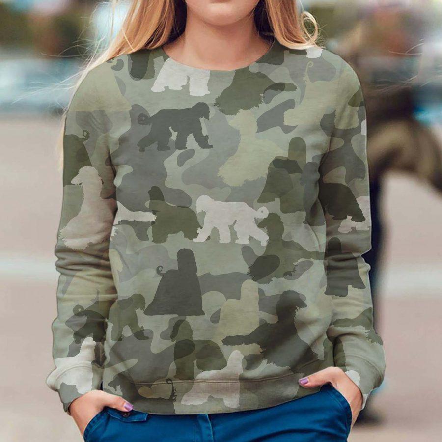 Afghan Hound – Camo – Premium Dog Christmas Ugly Sweatshirt, Dog Ugly Sweater