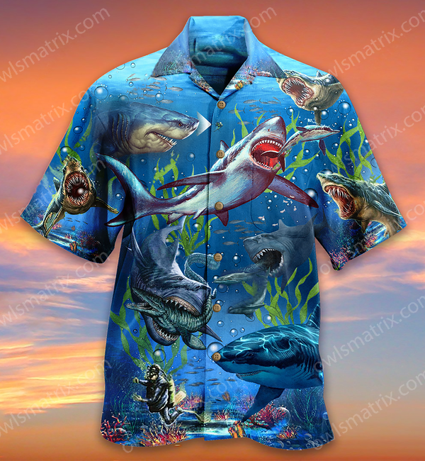 Shark What If Megalodon Was Alive – Hawaiian Shirt Hawaiian Shirt For Men, Hawaiian Shirt For Women, Aloha Shirt