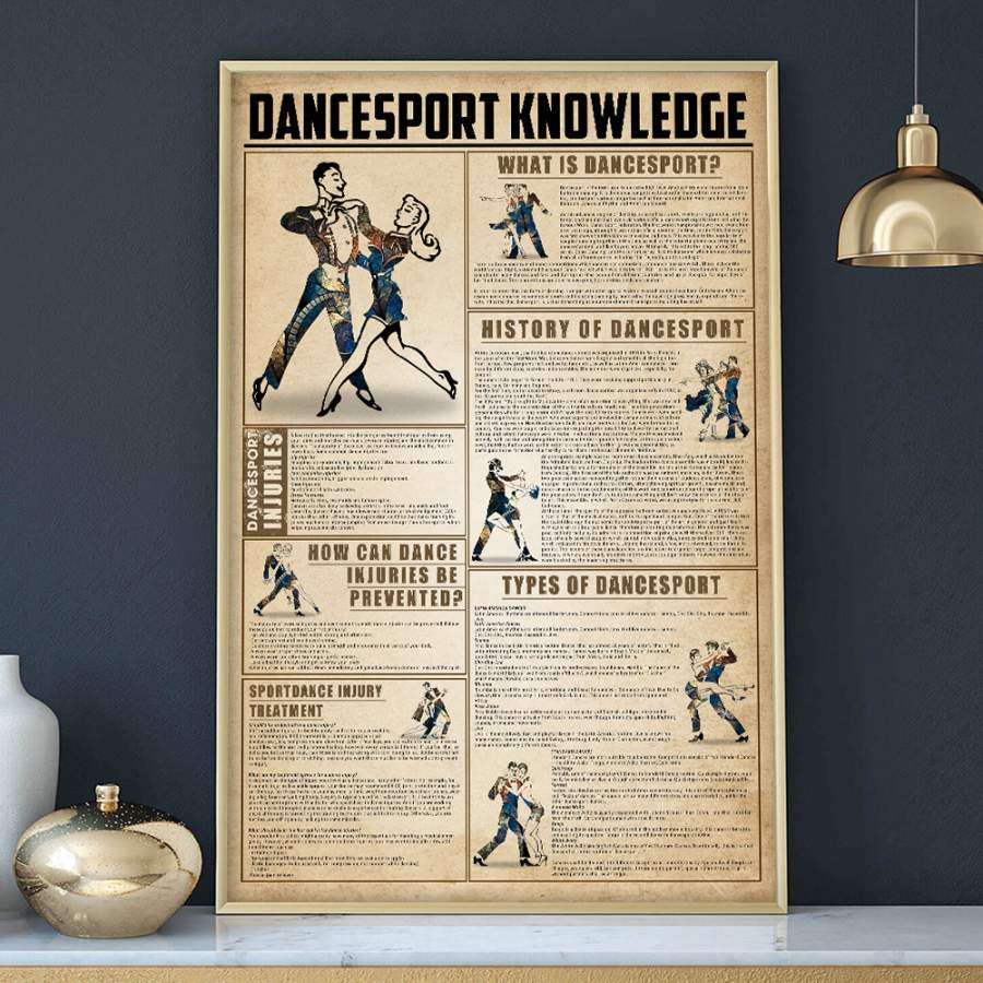 Wozoro Unframed Poster Dancesport Knowledge Size 11×17, 16×24, 24×36 inch