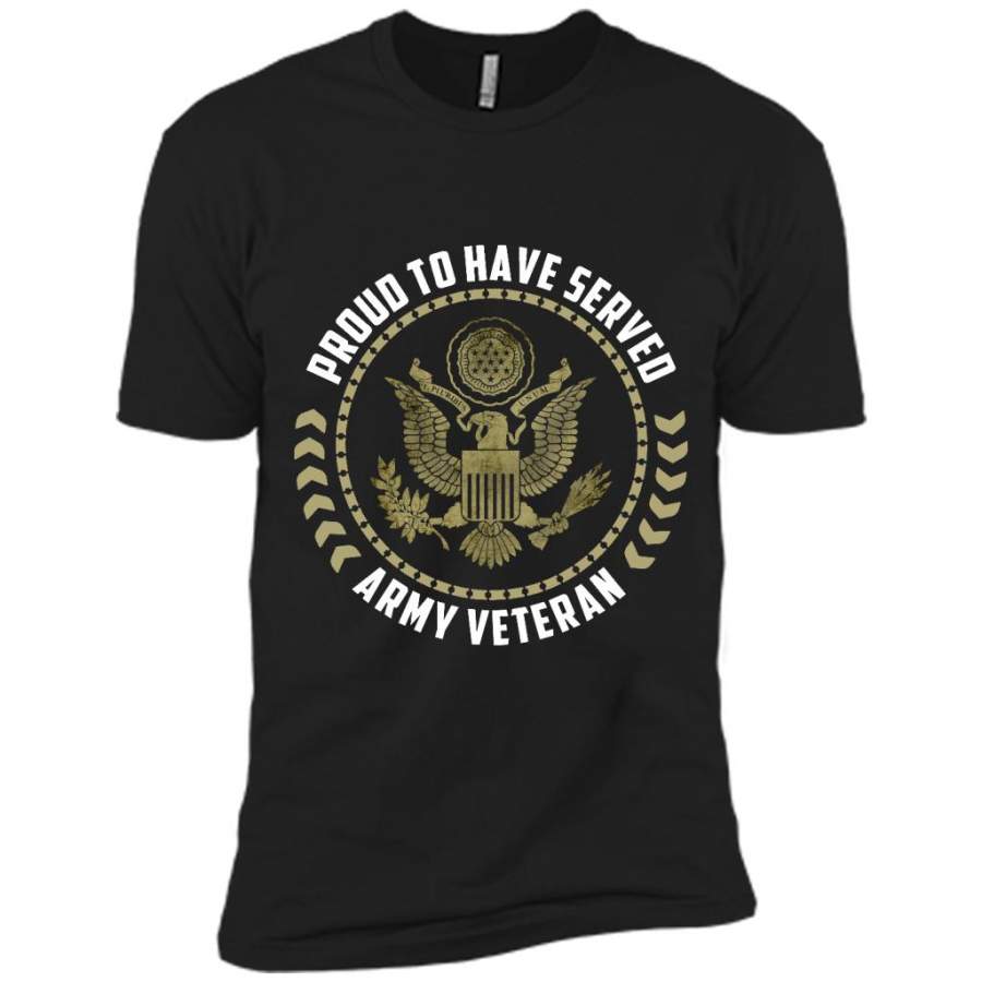 Proud To Have Served Army Veteran B – Canvas Unisex USA Shirt