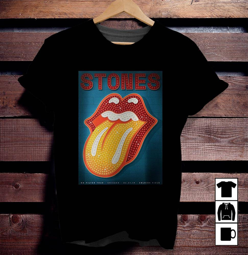 The Rolling Stones Merch Chicago Theatre The Rolling Stones Tour 2019 Tshirt Sweatshirt Hoodie