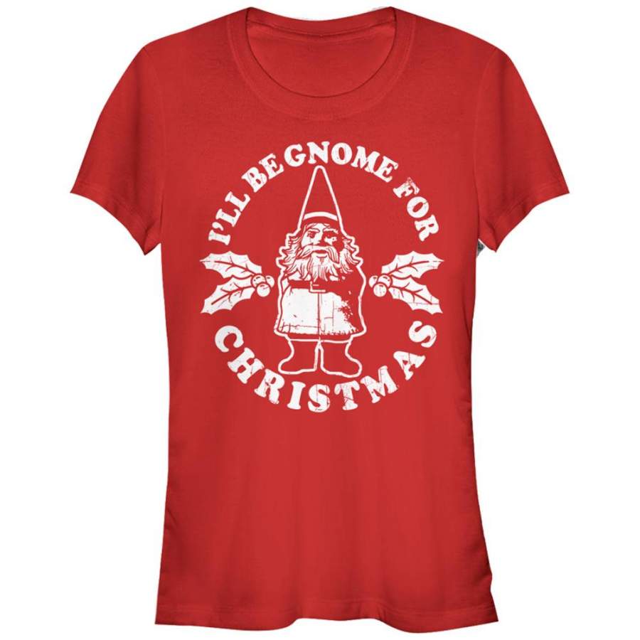 CHIN UP Junior’s Gnome for Christmas  T Shirt Red S