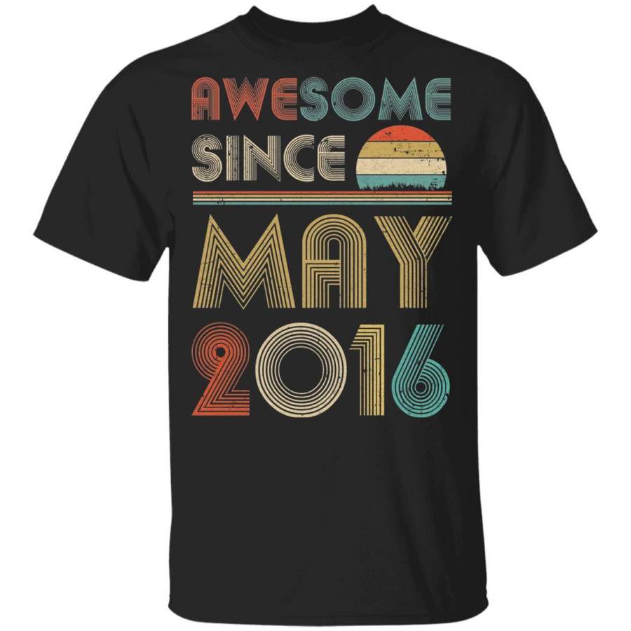 Awesome Since May 2016 Vintage 4th Birthday Gifts Youth T-shirt