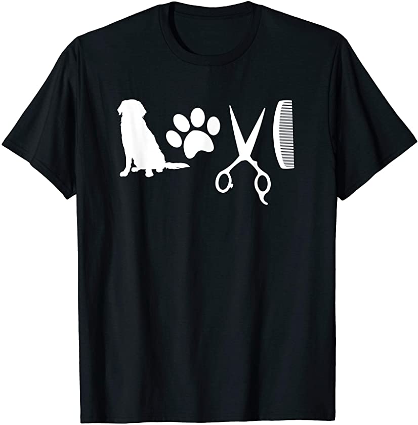 Love Dog Grooming Shirts For Women Men Puppy Groomer T-Shirt