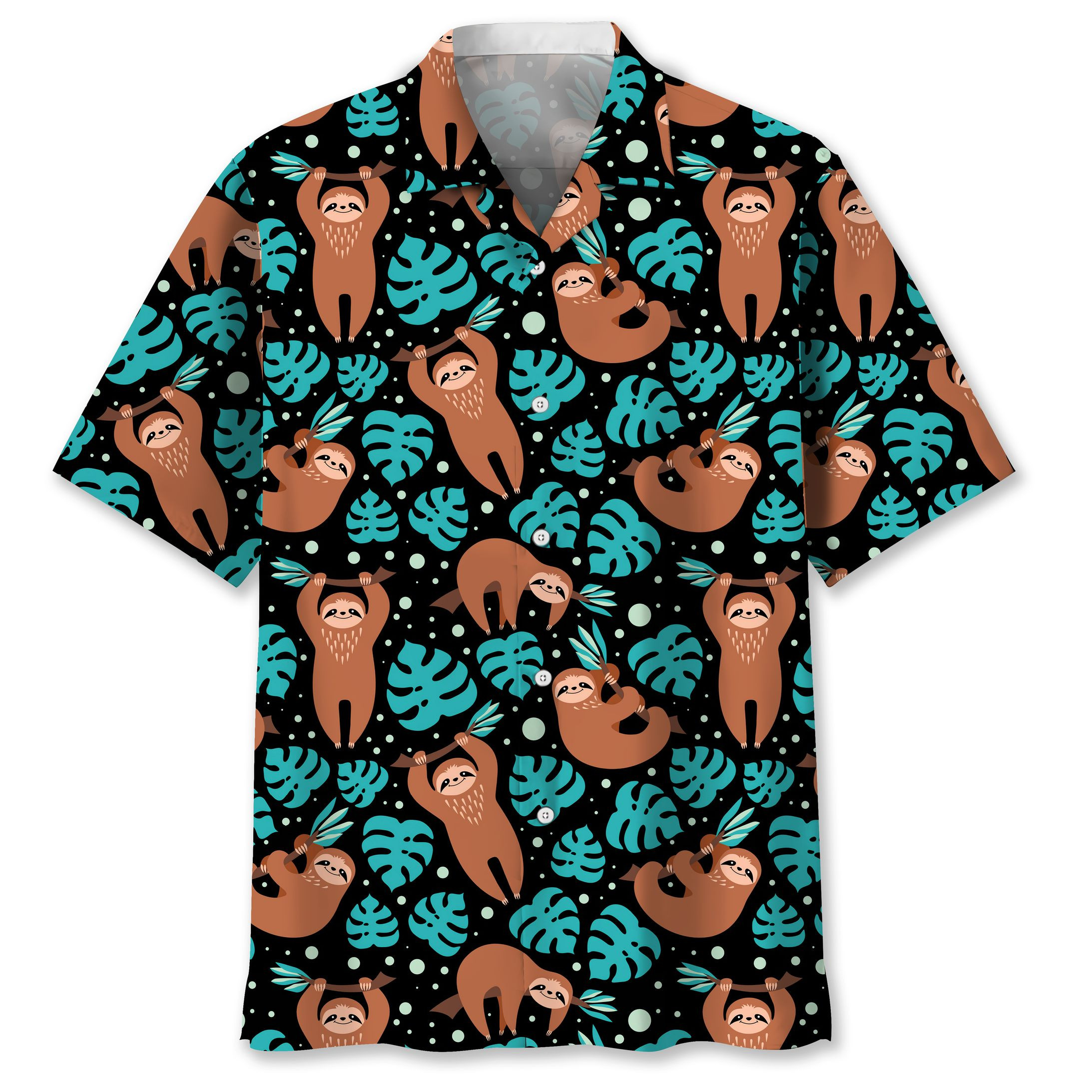 Sloth Tropical Hawaiian Shirt Ha63258