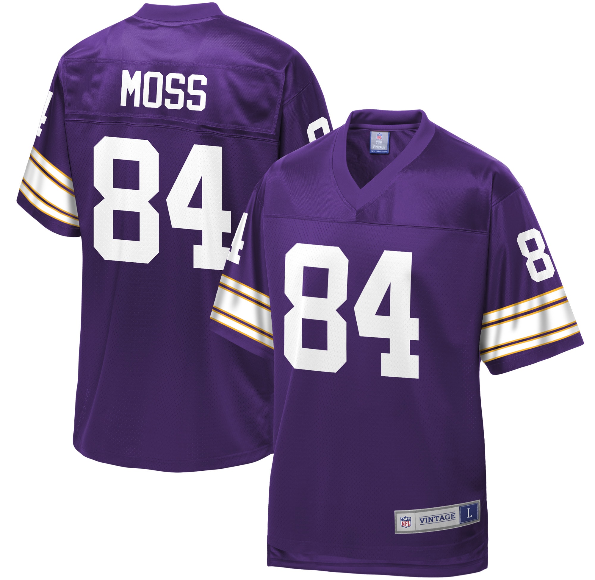 Men’s Minnesota Vikings Randy Moss NFL Pro Line Purple Retired Player Jersey