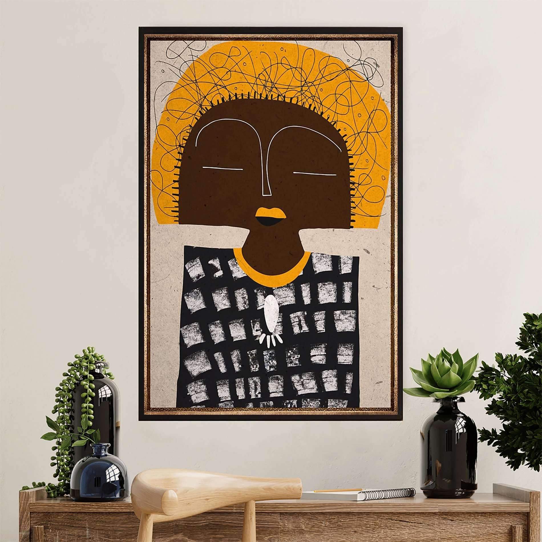 Potrait Art Poster Canvas – Gift For Black Girl Evg84539