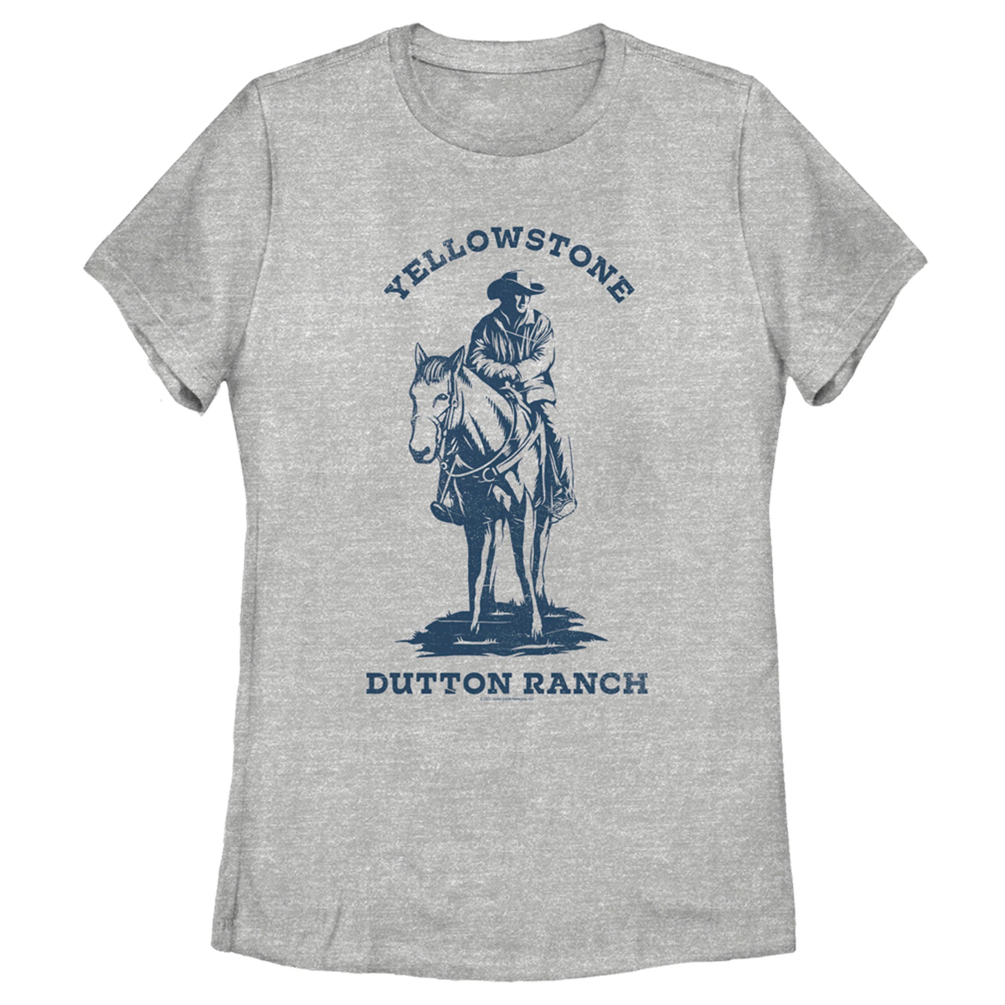 Women’S Yellowstone Blue John Dutton Riding Horse On Ranch T-Shirt