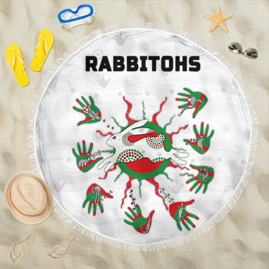 Rabbitohs Indigenous Beach Blanket Animals Aboriginal TH5