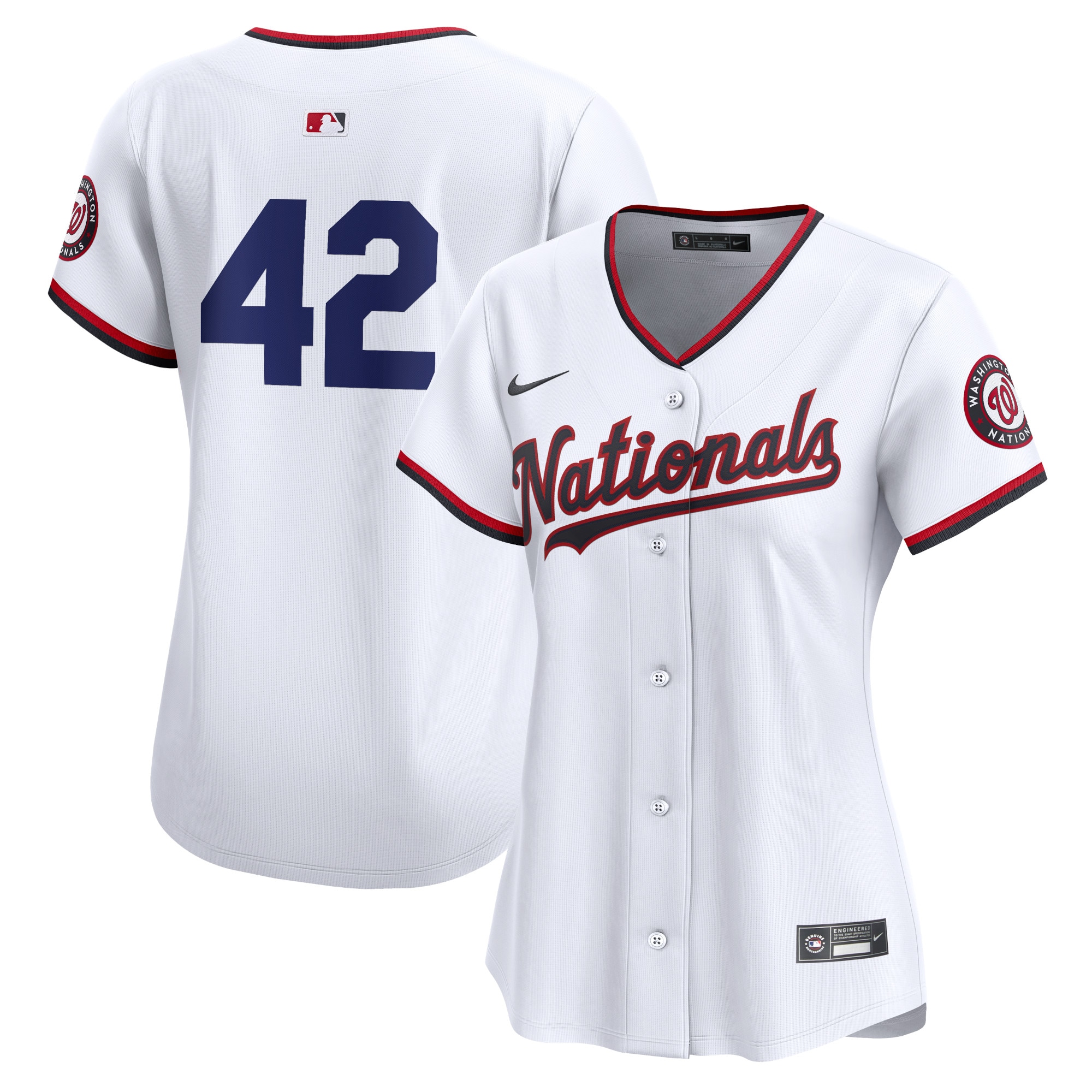 Washington Nationals Women's 2024 Jackie Robinson Day Home Limited Jersey  White