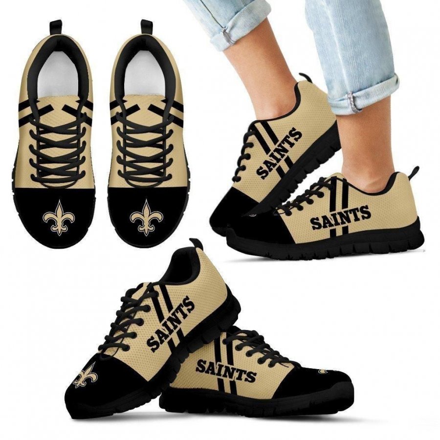 Line Stripe Logo Bottom New Orleans Saints Sneakers #349