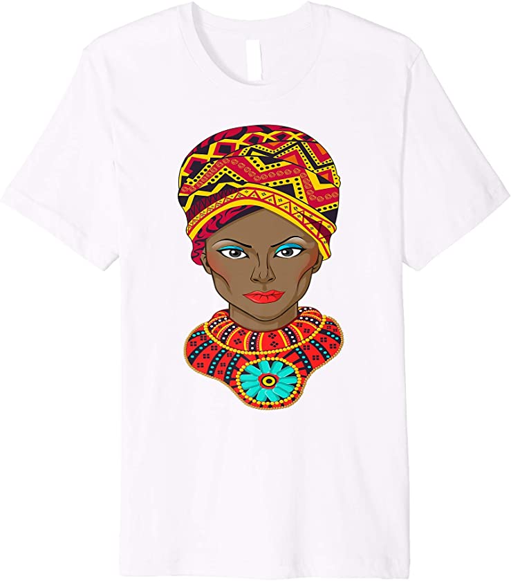 Black History Women Afro Natural Black Power Queen Vintage Premium T-Shirt