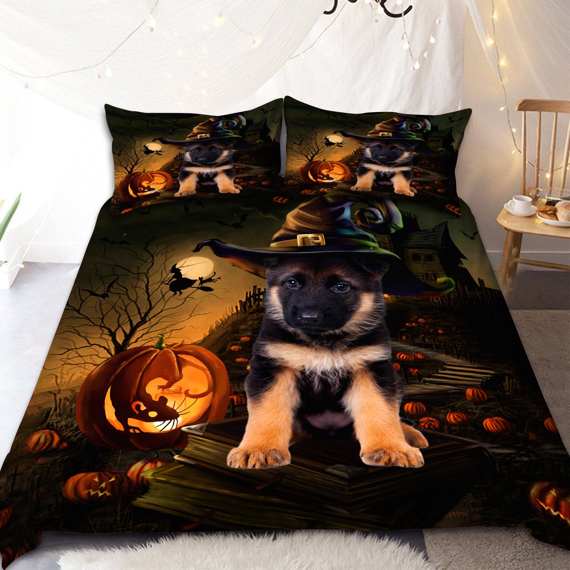 Tmarc Tee Cute German Shepherd Halloween Bedding Pi20082001