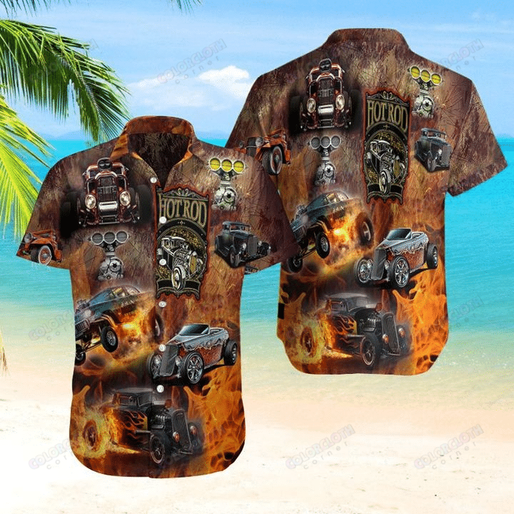 Hot Rod On Fire Hawaiian Shirts Ha57239