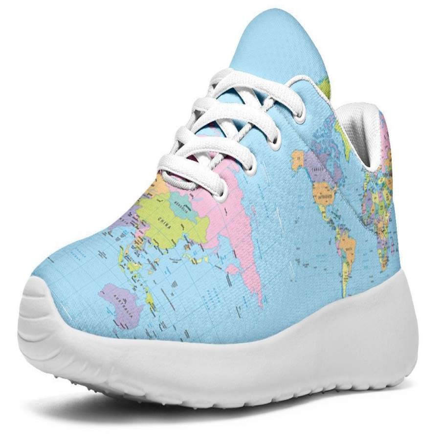 Geography Globe Sneakers ReadingLLC