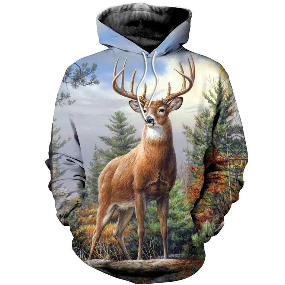 3D Printed Animal Deer Hoodies Fashion Hoodie Unisex Casual Hoody