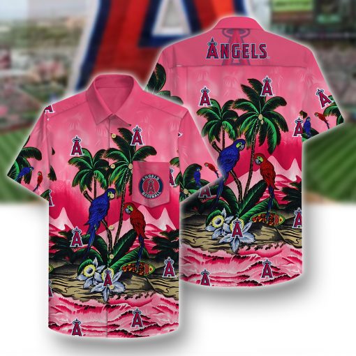 Los Angeles Angels Unisex Hawaiian Shirt Pattern- Hawaii Shirt-Hao1