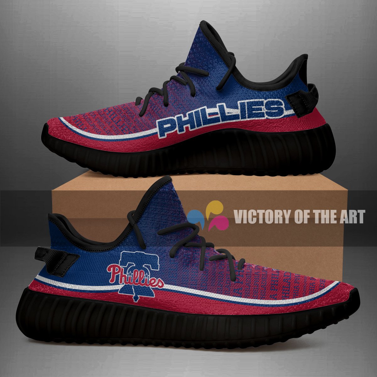 Words In Line Logo Philadelphia Phillies Yeezy Shoes