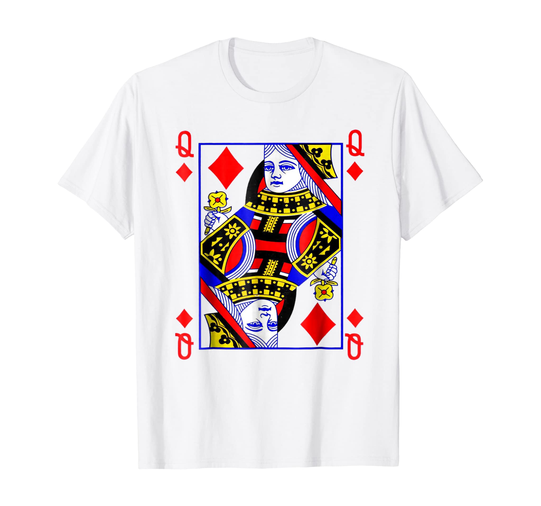 Queen of Diamonds Playing Card Poker Costume Card Tee Shirt